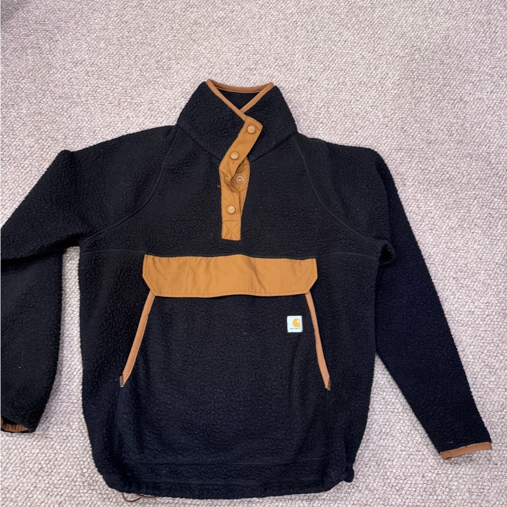 Carhartt Black and Tan Fleece Pullover